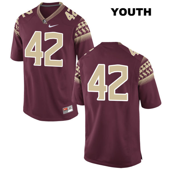 Youth NCAA Nike Florida State Seminoles #42 Richard Garzola College No Name Red Stitched Authentic Football Jersey IUE7769MA